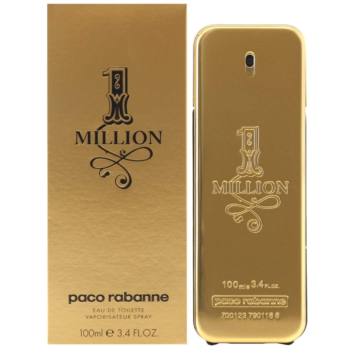 Paco Rabanne 1 Million for Men Eau de Toilette Spray Size: 3.4 FL OZ / 100ml