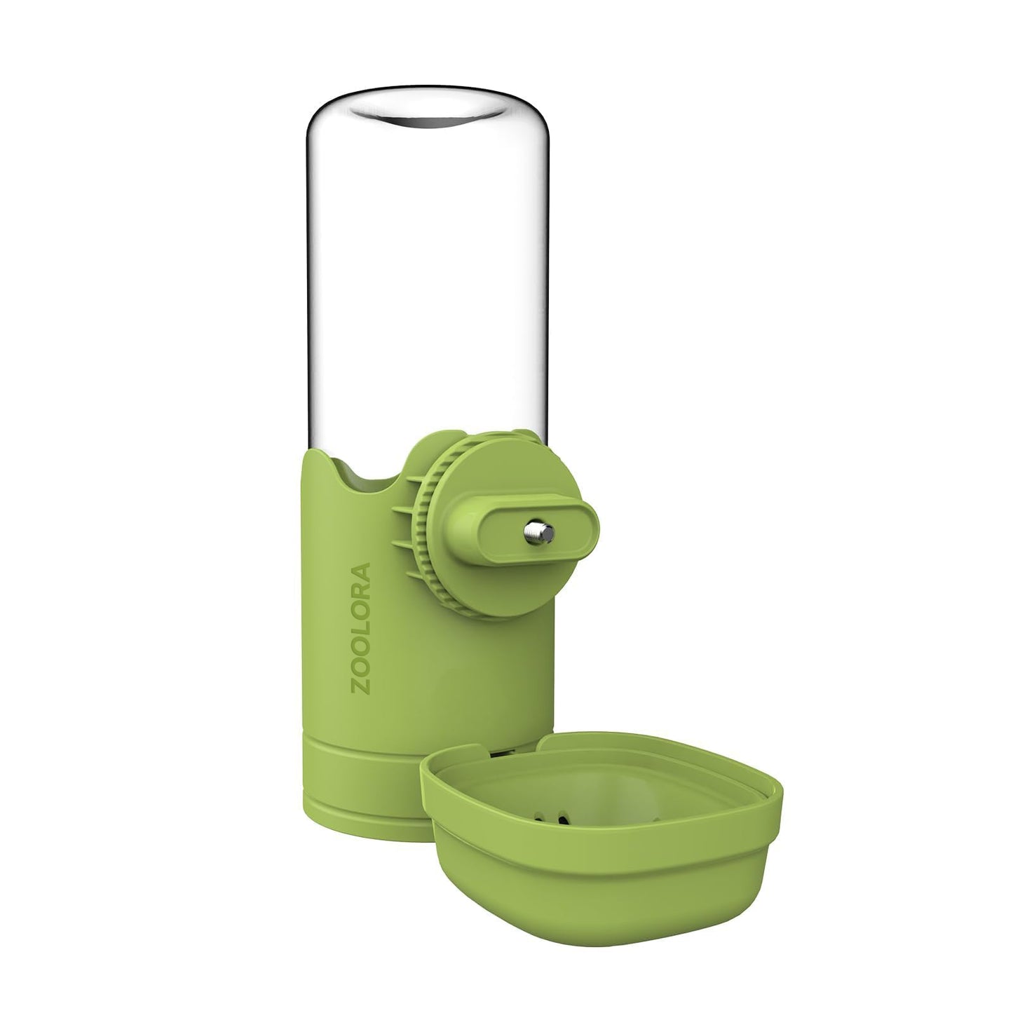 Zoolora Pet Water Bottle for Cage Crate (26oz, Green)
