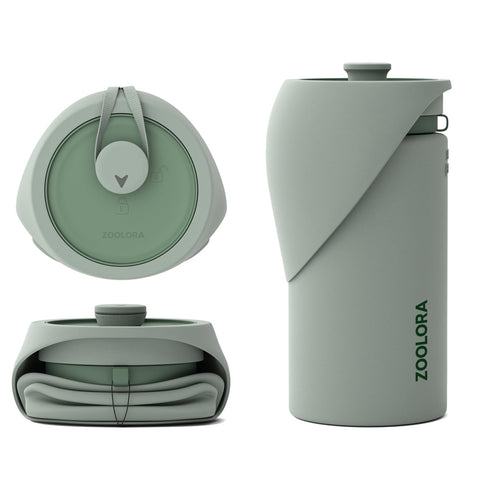 Zoolora 750ml Portable Collapsible Dog Water Bottle (Montreal Design)