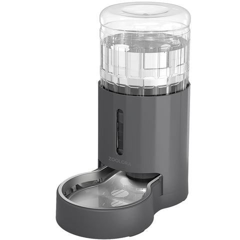 Zoolora Automatic Gravity Water Dispenser with Stainless Steel Bowl