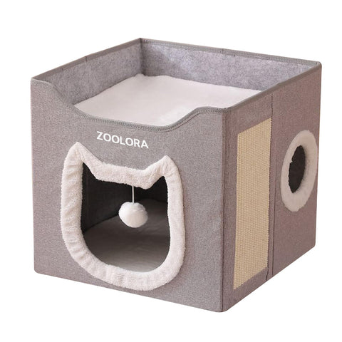 Zoolora Foldable 2-Layer Cat House Pet Furniture