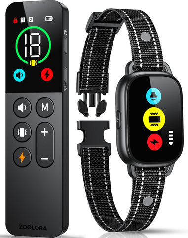 Zoolora Smart Dog Training Collar with Remote (Training Icons)