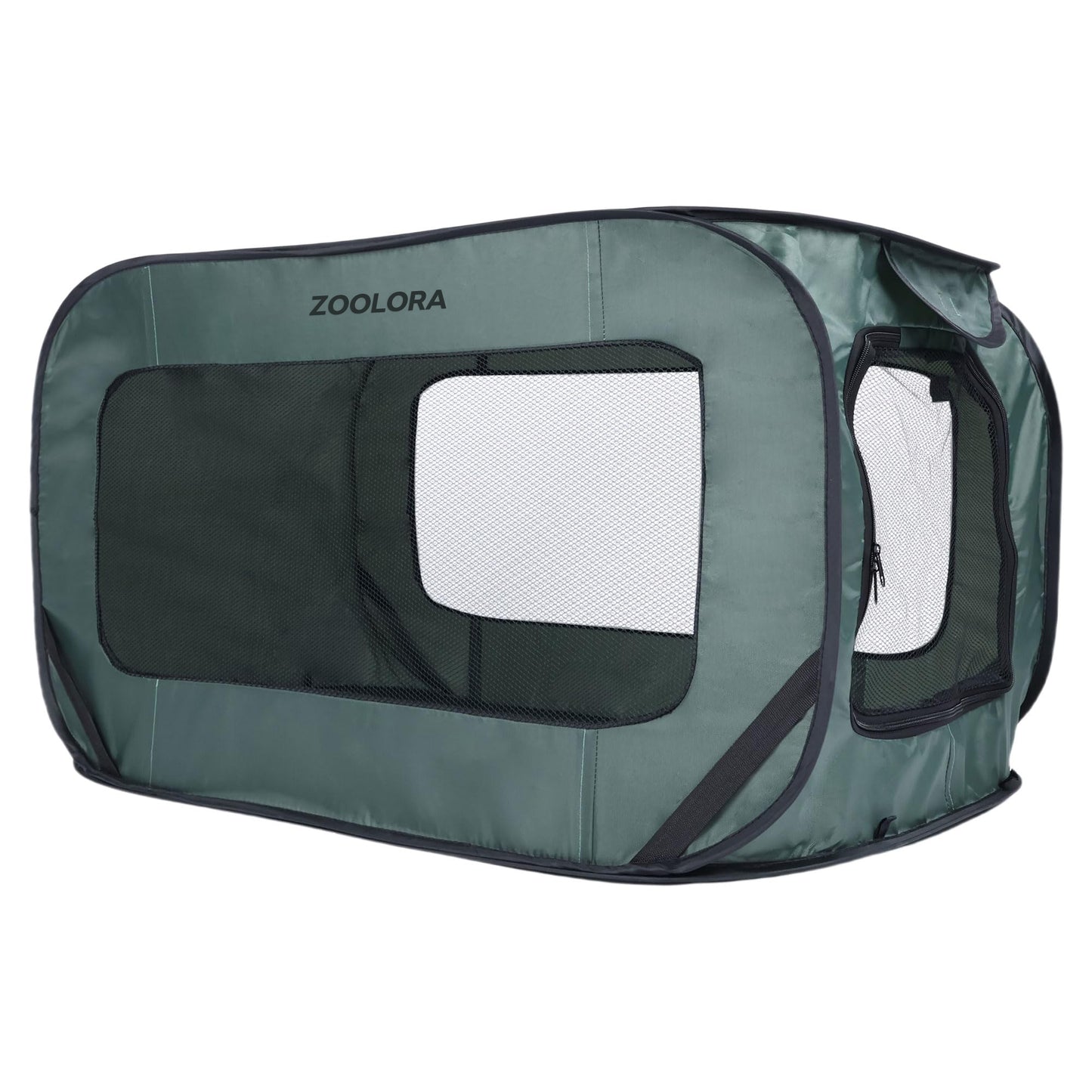 Zoolora Foldable Dog Kennel for Large Dogs (36-inch, Green)