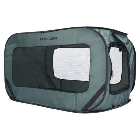 Zoolora Foldable Dog Kennel for Large Dogs (36-inch, Green)