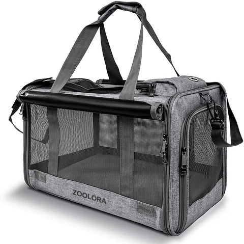 Zoolora Soft-Sided Cat Carrier for Large Cats & Puppy (Up to 20lbs)