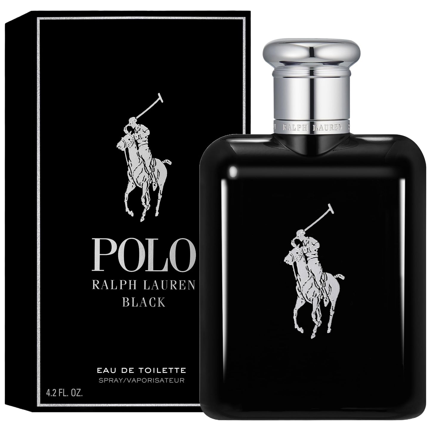 Ralph Lauren Polo Black Eau de Toilette Spray for Men Size: 4.2 fl oz / 125 ml